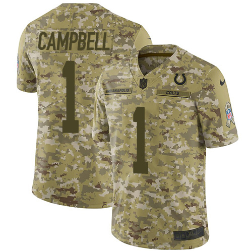 Colts #1 Parris Campbell Camo Men's Stitched Limited 2018 Salute To Service Jersey