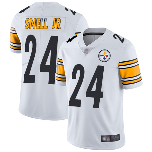 Pittsburgh Steelers #24 Benny Snell Jr. White Youth Stitched Vapor Untouchable Limited Jersey Youth