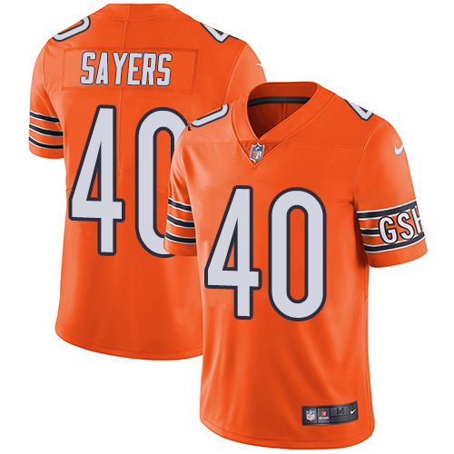 Chicago Bears #40 Gale Sayers Orange Men's Stitched Limited Rush Jersey Men's
