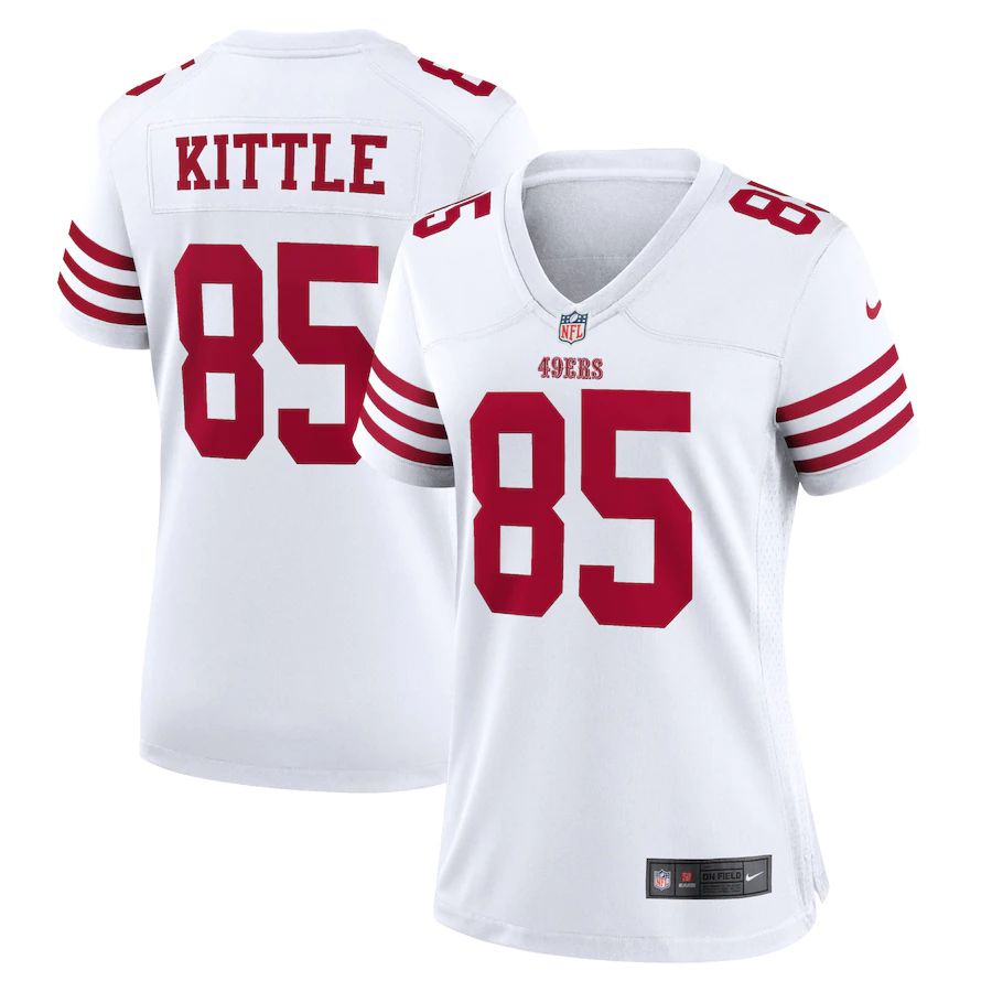 San Francisco 49ers #85 George Kittle Scarlet Women's 2022-23 Game Jersey