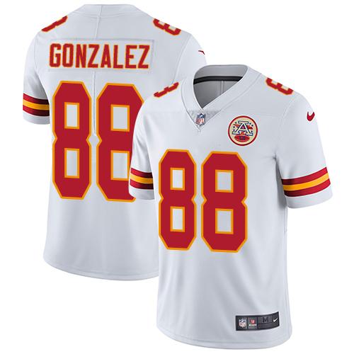 Kansas City Chiefs #88 Tony Gonzalez White Men's Stitched Vapor Untouchable Limited Jersey Men's