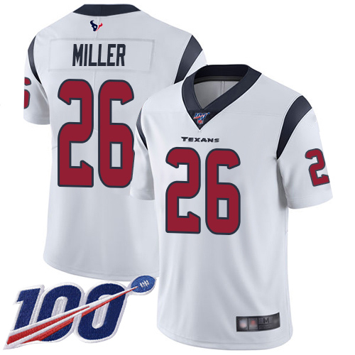 Houston Texans #26 Lamar Miller White Men's Stitched 100th Season Vapor Limited Jersey Men's