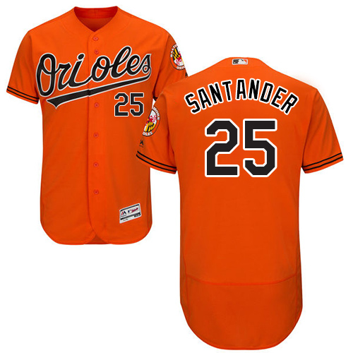 Baltimore Orioles #25 Anthony Santander Orange Flexbase Authentic Collection Stitched Jersey Men's