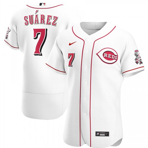 Cincinnati Cincinnati Reds #7 Eugenio Suarez Men's White Home 2020 Authentic Player Jersey Men's