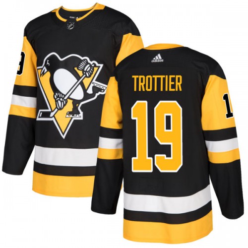 Adidas Pittsburgh Penguins #19 Bryan Trottier Black Home Authentic Stitched Jersey Men's