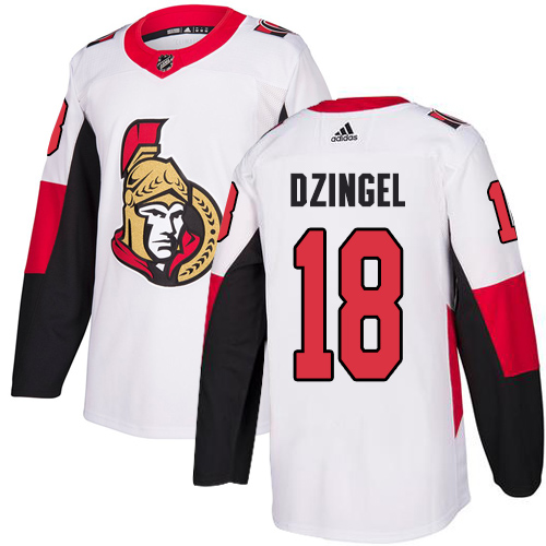 Adidas Ottawa Senators #18 Ryan Dzingel White Road Authentic Stitched Youth Jersey Youth