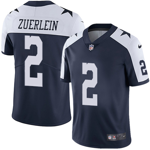 Dallas Cowboys #2 Greg Zuerlein Navy Blue Thanksgiving Men's Stitched Vapor Untouchable Limited Throwback Jersey Men's