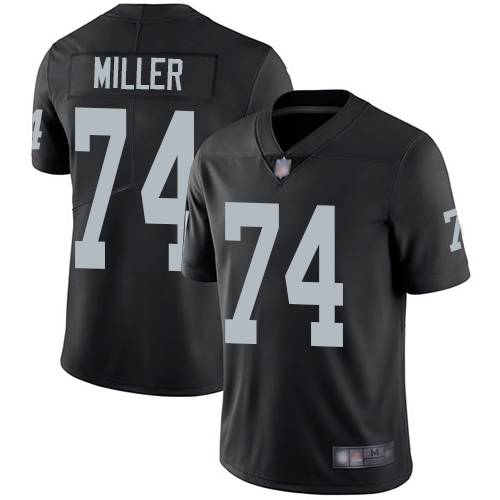Las Vegas Raiders #74 Kolton Miller Black Team Color Men's Stitched Vapor Untouchable Limited Jersey Men's