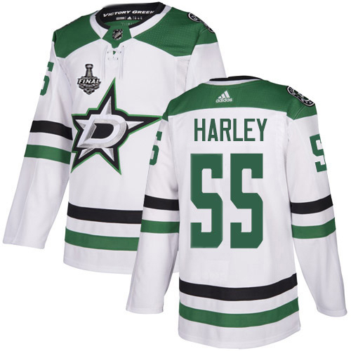 Adidas Dallas Stars #55 Thomas Harley White Road Authentic Youth 2020 Stanley Cup Final Stitched Jersey Youth