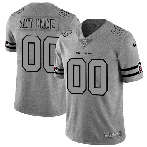 Atlanta Falcons Custom Men's Gray Gridiron II Vapor Untouchable Limited Jersey
