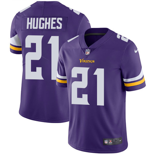 Minnesota Vikings #21 Mike Hughes Purple Team Color Youth Stitched Vapor Untouchable Limited Jersey Youth