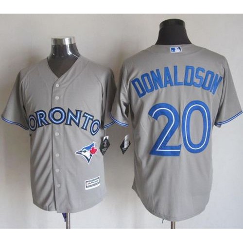 Toronto Blue Jays #20 Josh Donaldson Grey New Cool Base Stitched Jersey Men's