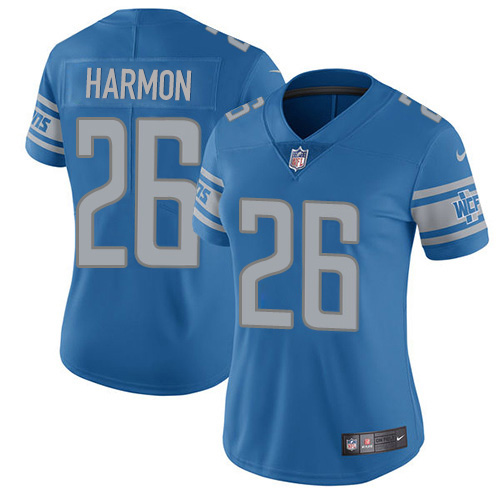 Detroit Lions #26 Duron Harmon Blue Team Color Women's Stitched Vapor Untouchable Limited Jersey Womens