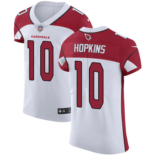 Cardinals #10 DeAndre Hopkins White Men's Stitched New Elite Jersey