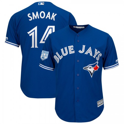 Toronto Blue Jays #14 Justin Smoak Blue 2019 Spring Training Cool Base Stitched Jersey Men's