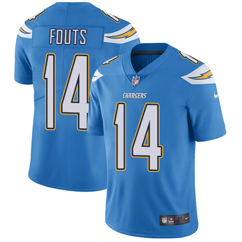 Los Angeles Chargers #14 Dan Fouts Electric Blue Alternate Youth Stitched Vapor Untouchable Limited Jersey Youth