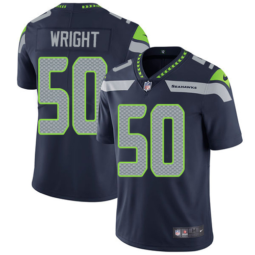 Seattle Seahawks #50 K.J. Wright Steel Blue Team Color Men's Stitched Vapor Untouchable Limited Jersey Men's