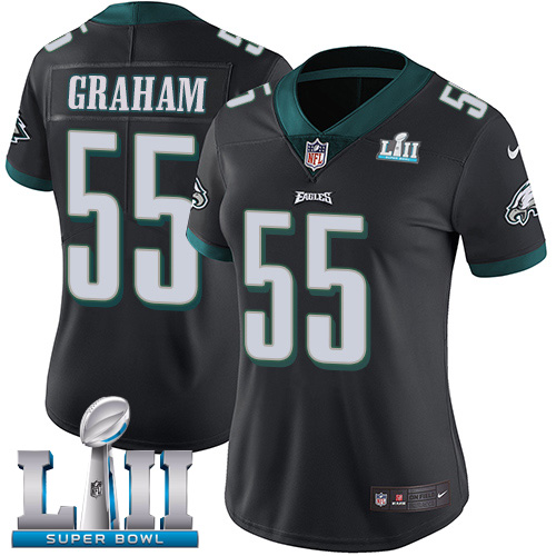 Eagles #55 Brandon Graham Black Alternate Super Bowl LII Women's Stitched Vapor Untouchable Limited Jersey