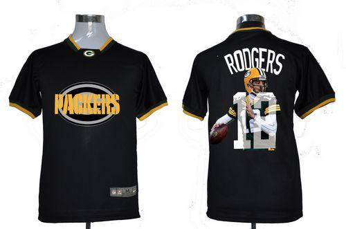Packers #12 Aaron Rodgers Black Men's Game All Star Fashion Jersey