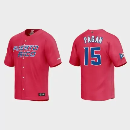 Emilio Pagan Puerto Rico Baseball 2023 World Baseball Classic Jersey – Red