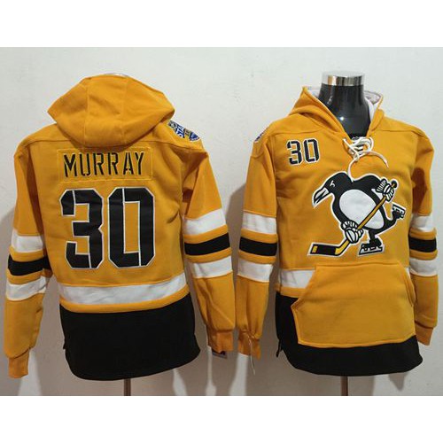 Pittsburgh Penguins #30 Matt Murray Gold Sawyer Hooded Sweatshirt 2017 Stadium Series Stitched Jersey Men's