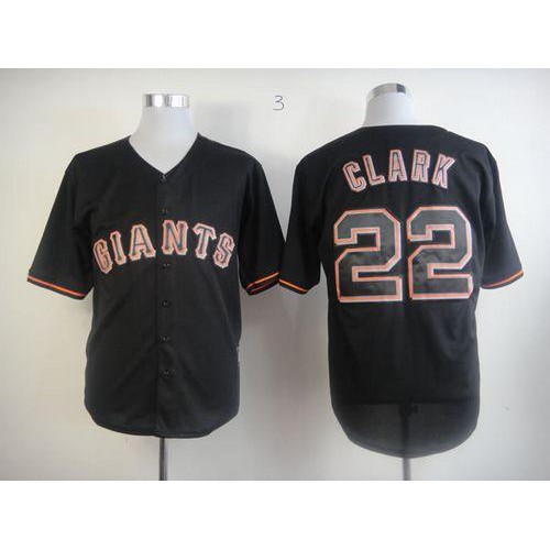 San Francisco Giants #22 Will Clark Black Fashion Stitched Jersey Men's