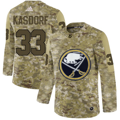 Adidas Buffalo Sabres #33 Jason Kasdorf Camo Authentic Stitched Jersey Men's