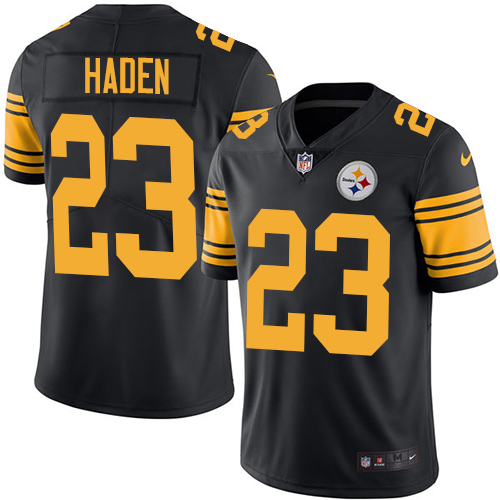 Pittsburgh Steelers #23 Joe Haden Black Youth Stitched Limited Rush Jersey Youth