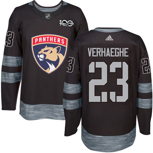Adidas Panthers #23 Carter Verhaeghe Black 1917-2017 100th Anniversary Stitched Youth Jersey
