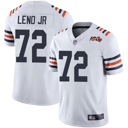 Chicago Bears #72 Charles Leno Jr White Alternate Youth Stitched Vapor Untouchable Limited 100th Season Jersey Youth