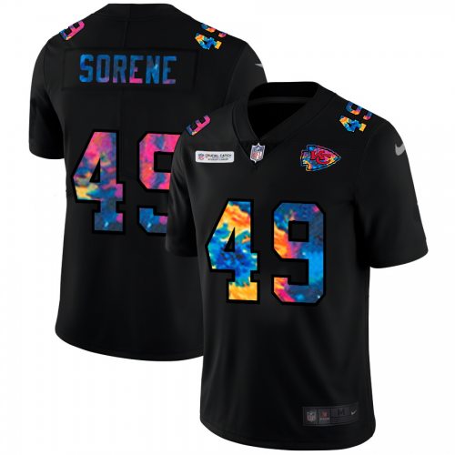 Kansas City Kansas City Chiefs #49 Daniel Sorensen Men's Multi-Color Black 2020 Crucial Catch Vapor Untouchable Limited Jersey Men's
