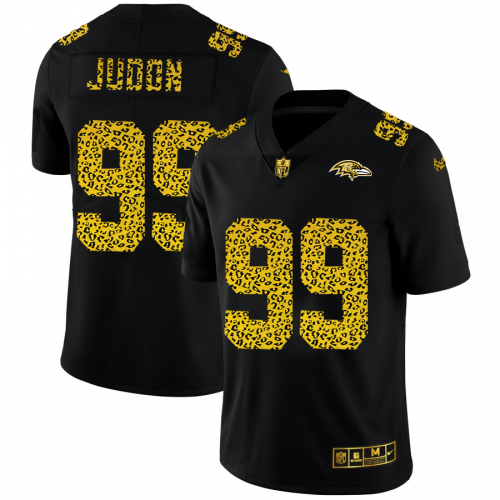 Baltimore Baltimore Ravens #99 Matthew Judon Men's Leopard Print Fashion Vapor Limited Jersey Black Men's