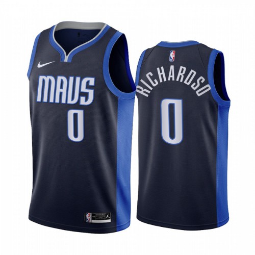 Dallas Dallas Mavericks #0 Josh Richardson Navy Womens Swingman 2020-21 Earned Edition Jersey Womens