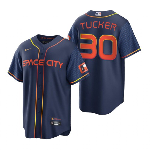 Houston Houston Astros #30 Kyle Tucker Navy Men's Game 2022 City Connect Jersey Men's