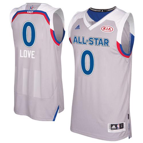 Cleveland Cavaliers #0 Kevin Love Gray 2017 All-Star Stitched Jersey Mens