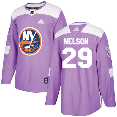 Adidas New York Islanders #29 Brock Nelson Purple Authentic Fights Cancer Stitched Youth Jersey Youth
