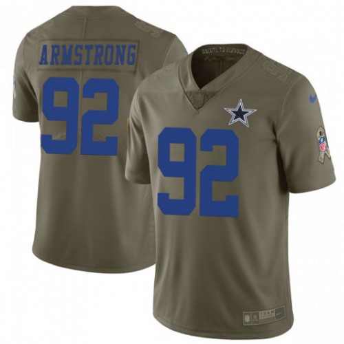 Dallas Cowboys #92 Dorance Armstrong Olive Men's Stitched Limited 2017 Salute To Service Jersey Men's