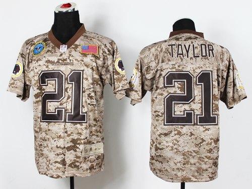 Commanders #21 Sean Taylor Camo Men's Stitched New Elite USMC Jersey