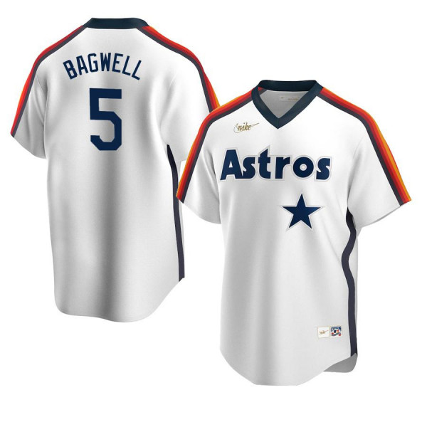 Men's Youth Women's Houston Astros 5 Replica Cooperstown Collection White Home Jeff Bagwell Jersey
