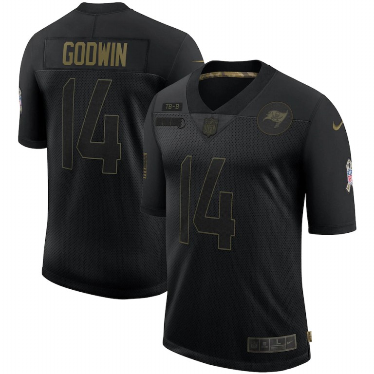 Tampa Bay Buccaneers #14 Chris Godwin 2020 Salute To Service Limited Jersey Black