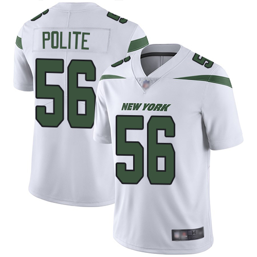New York Jets #56 Jachai Polite White Men's Stitched Vapor Untouchable Limited Jersey Men's