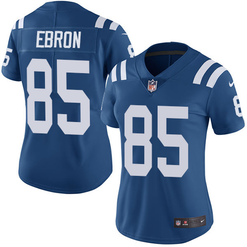 Indianapolis Colts #85 Eric Ebron Royal Blue Women's Stitched Limited Rush Jersey Womens