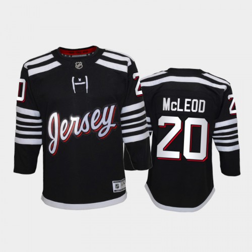 Adidas New Jersey Devils #20 Michael Mcleod Youth 2021-22 Alternate Game Jersey - Black Youth