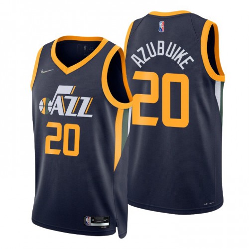 Utah Jazz #20 Udoka Azubuike Navy Mens 2021-22 75th Anniversary Diamond Swingman Jersey - Icon Edition Mens