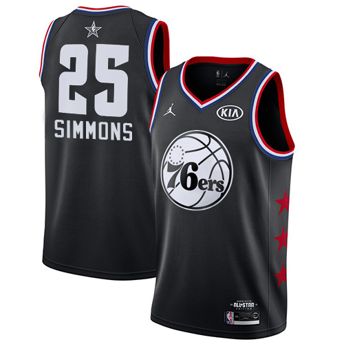 Philadelphia 76ers #25 Ben Simmons Black Youth Jordan Swingman 2019 All-Star Game Jersey Youth