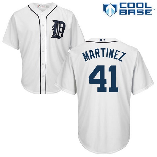Detroit Tigers #41 Victor Martinez White Cool Base Stitched Youth Jersey Youth