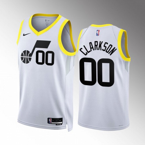 Utah Utah Jazz #00 Jordan Clarkson Mens Black 2022-23 Association Edition Jersey Mens