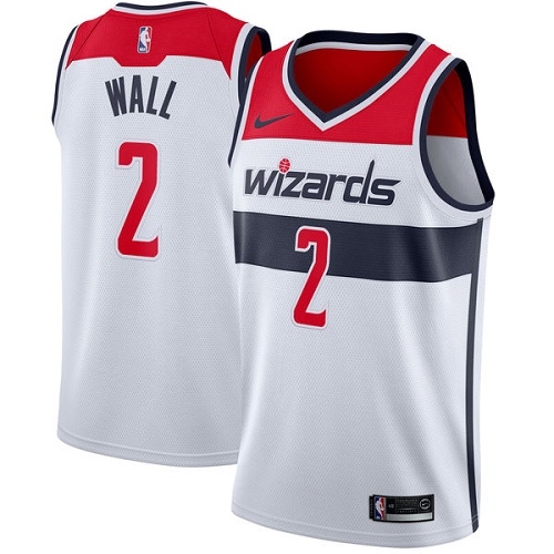 Washington Wizards #2 John Wall White Womens Swingman Association Edition Jersey Womens