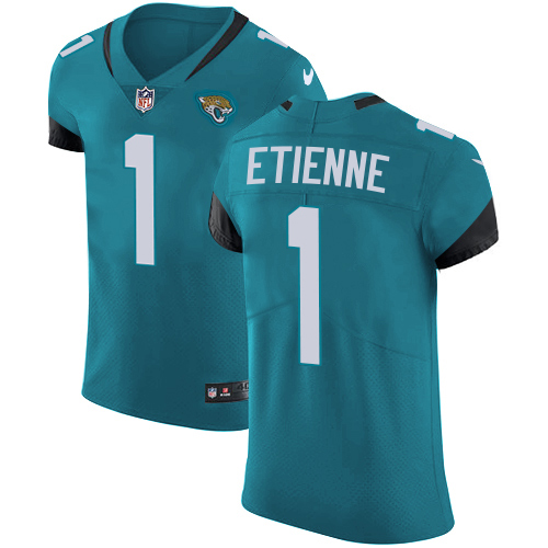 Jaguars #1 Travis Etienne Teal Green Alternate Men's Stitched New Elite Jersey