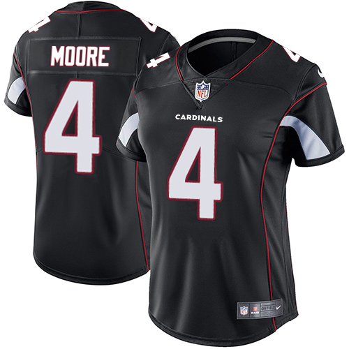 Cardinals #4 Rondale Moore Black Alternate Women's Stitched Vapor Untouchable Limited Jersey